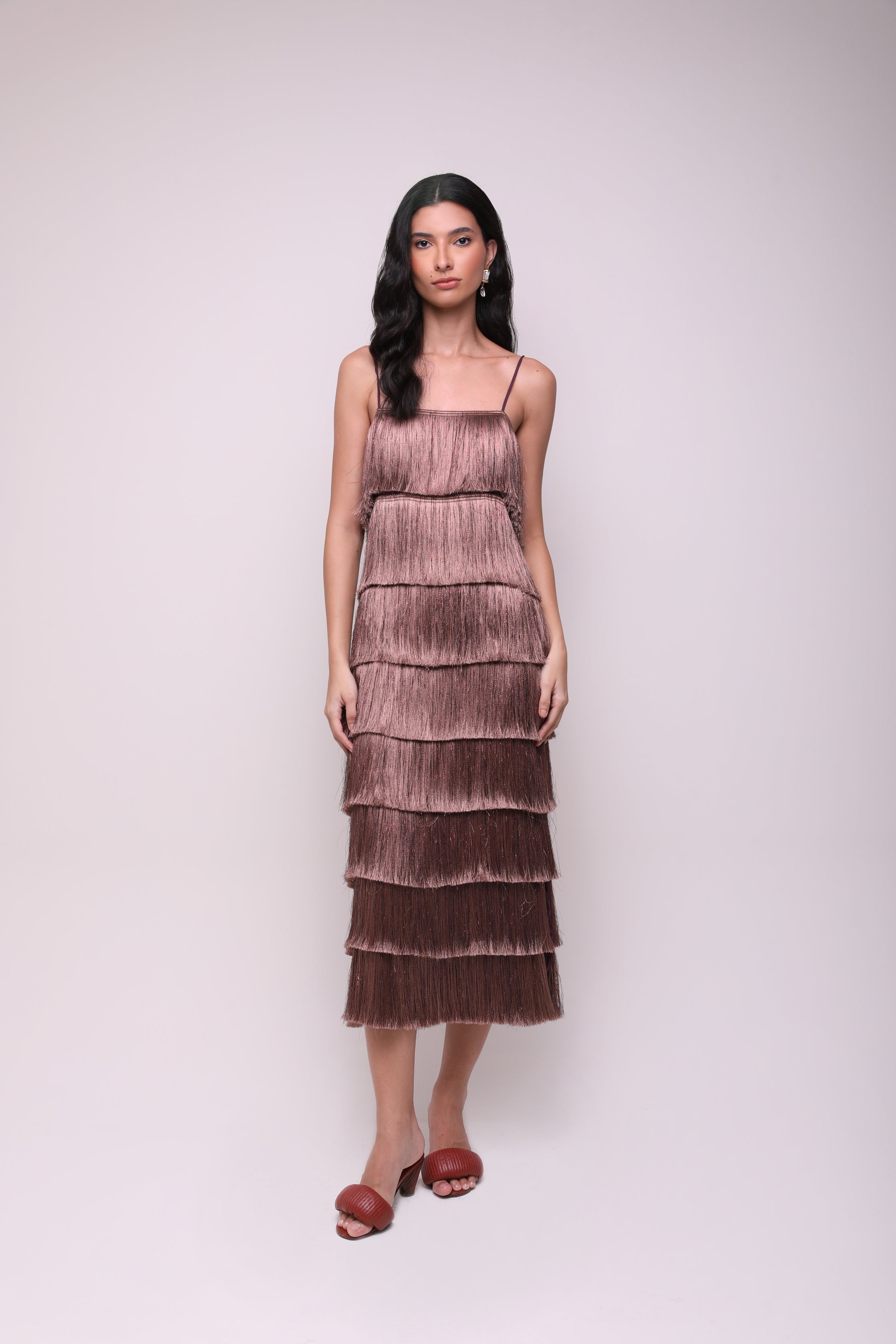 VESTIDO LONGO FRINGE