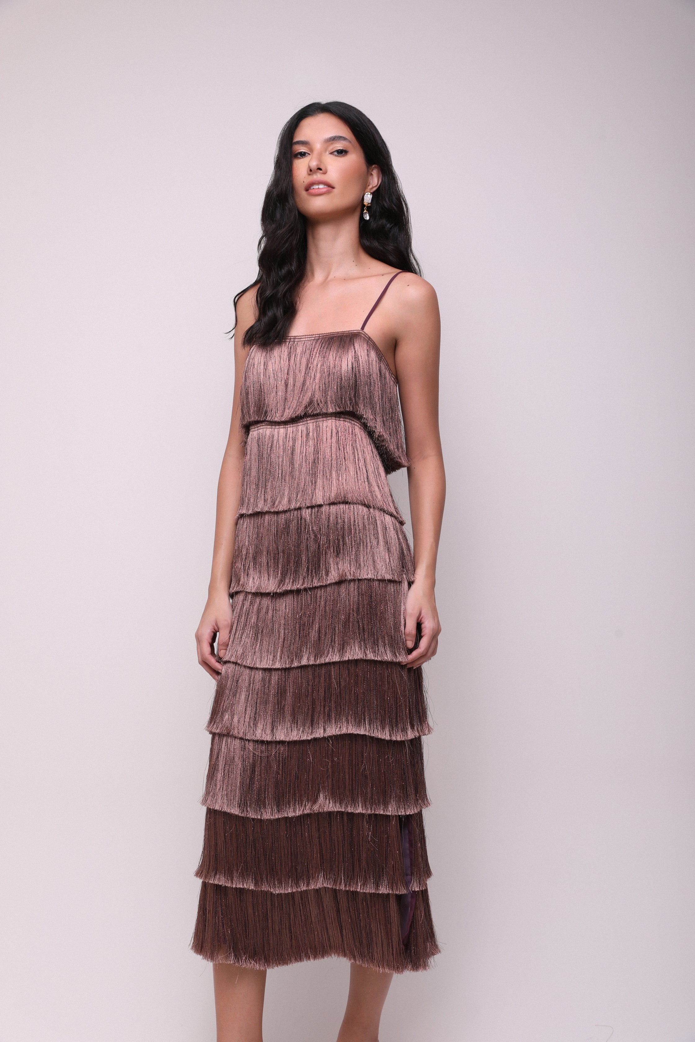 VESTIDO LONGO FRINGE