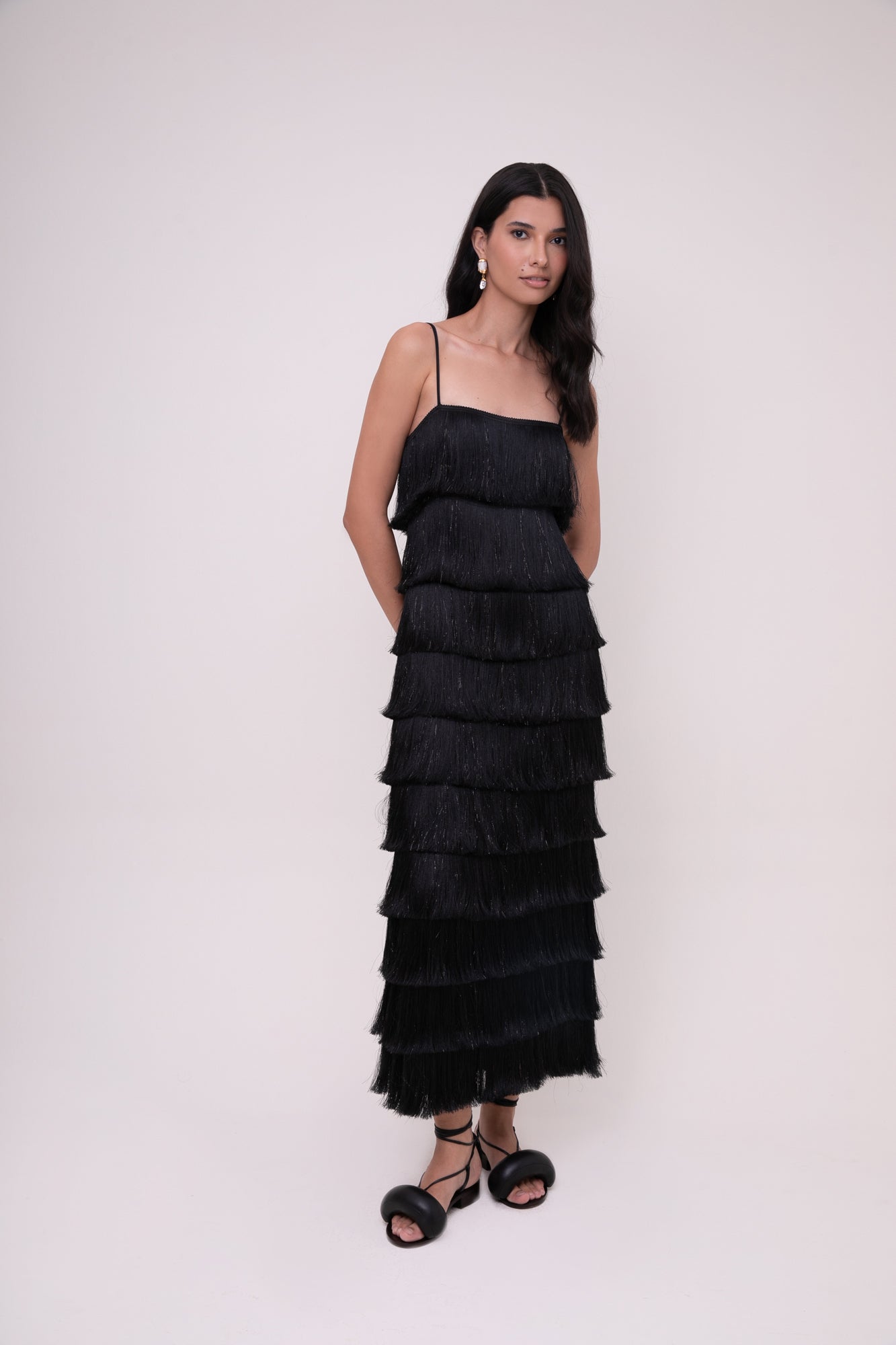 VESTIDO LONGO FRINGE