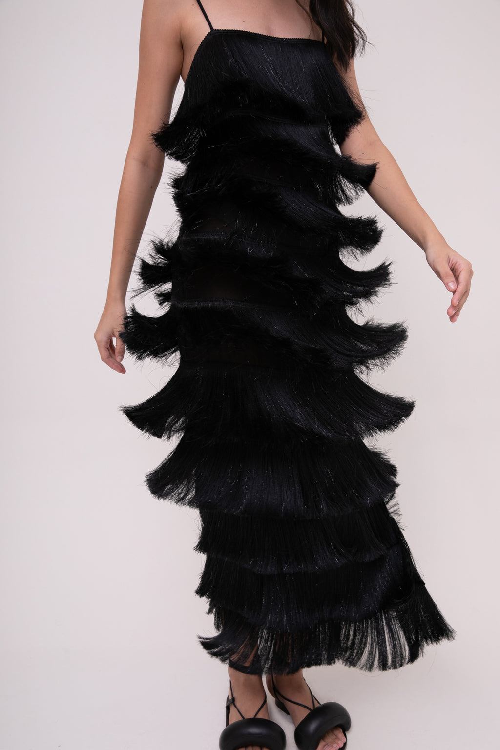 VESTIDO LONGO FRINGE