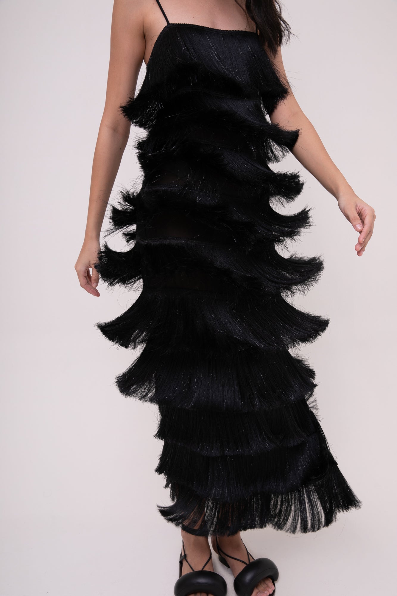 VESTIDO LONGO FRINGE