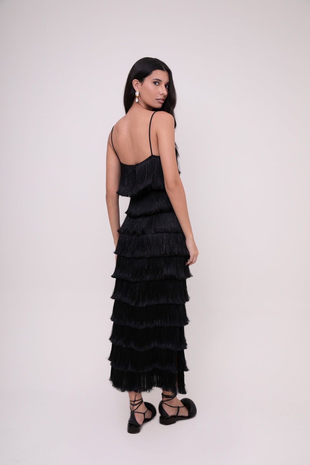 VESTIDO LONGO FRINGE