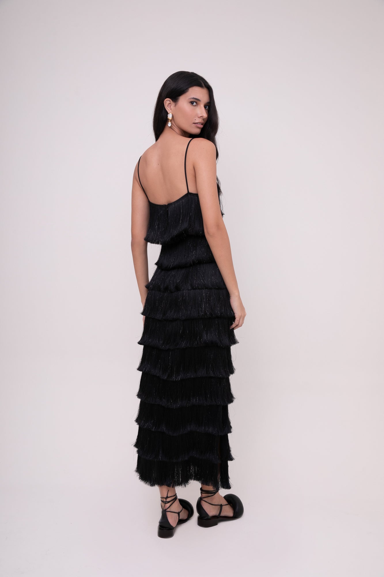 VESTIDO LONGO FRINGE