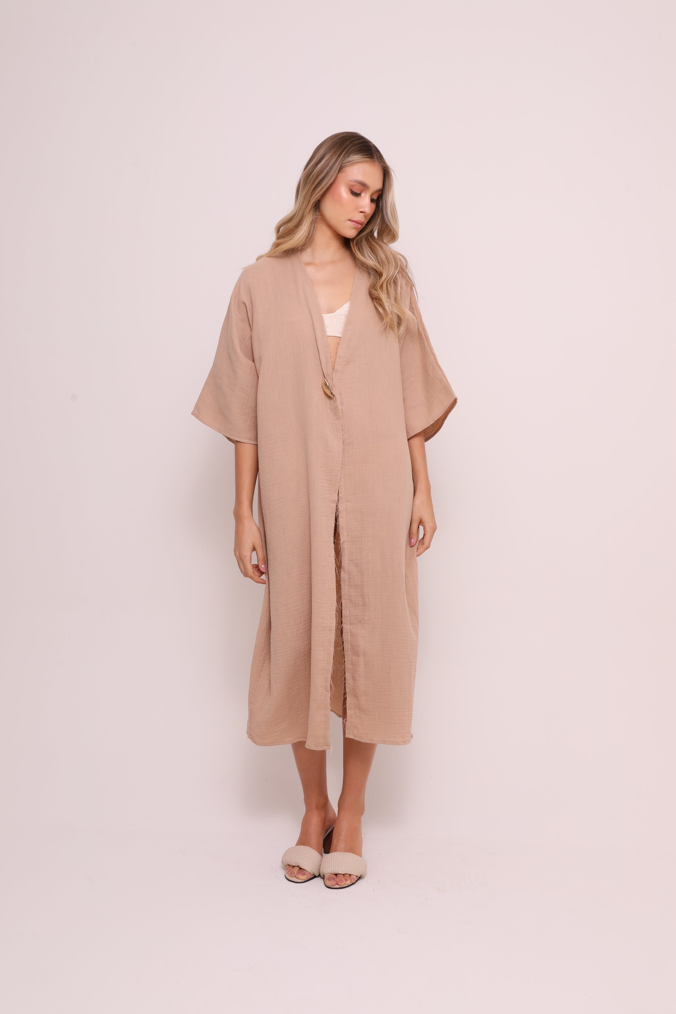 KIMONO MUSSEL BEGE