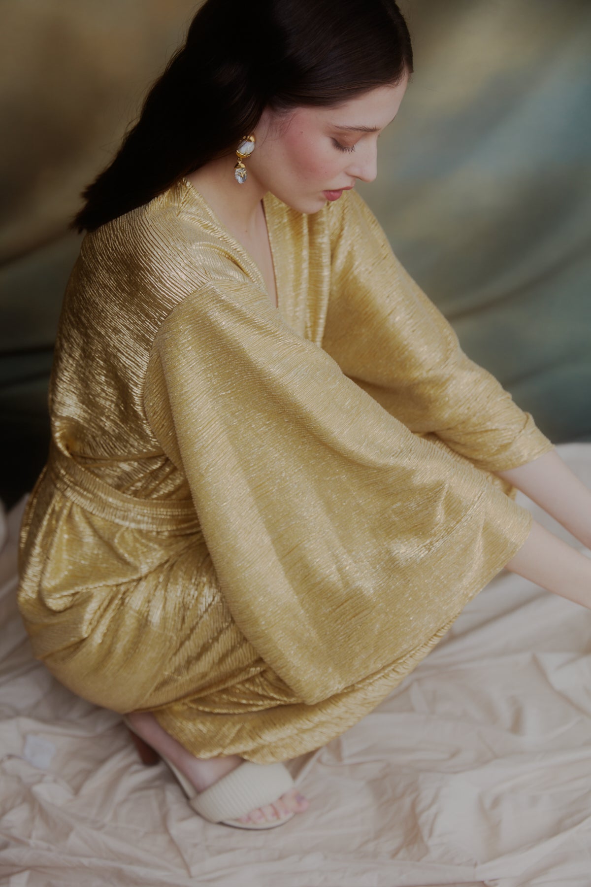 KIMONO LADON DOURADO