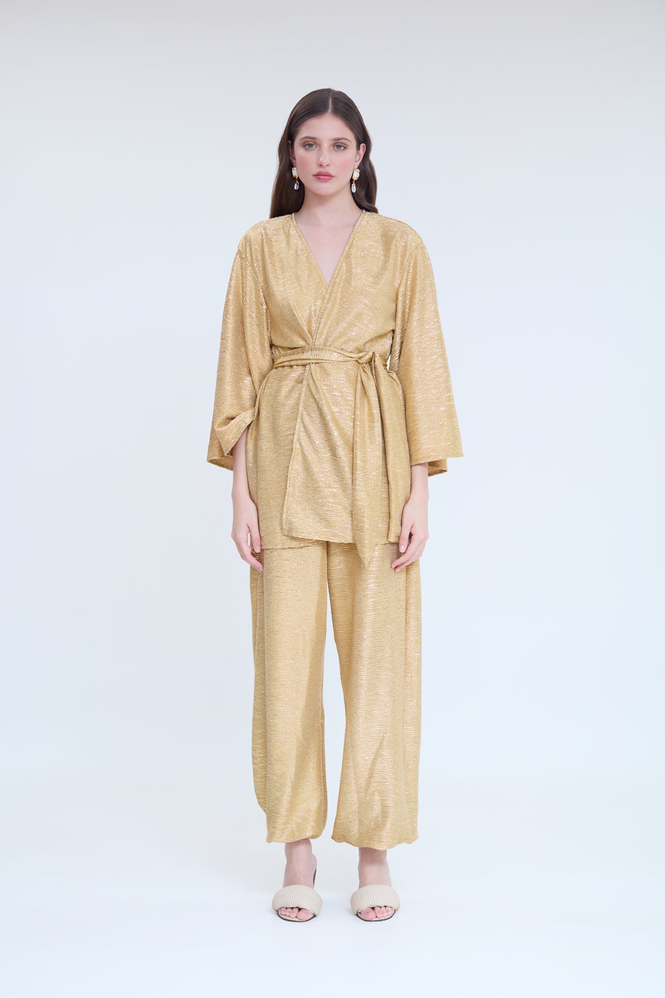 KIMONO LADON DOURADO