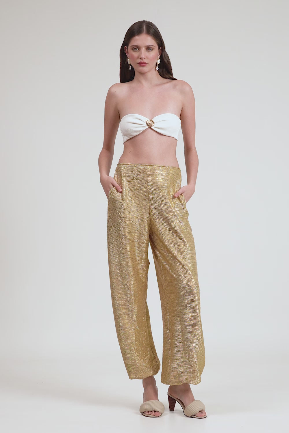 CALÇA LADON DOURADO