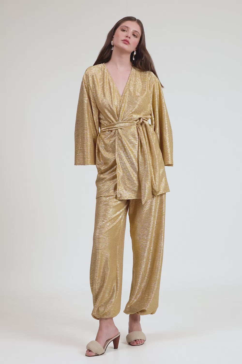 KIMONO LADON DOURADO